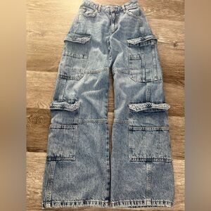 Garage Women’s Relaxed Blue Cargo Jeans